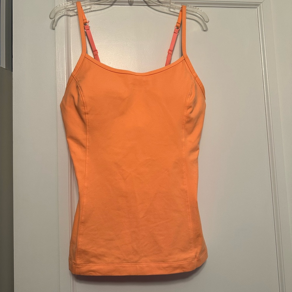 Women’s Bright Orange Under Armour Padded Camisole, Gently Worn